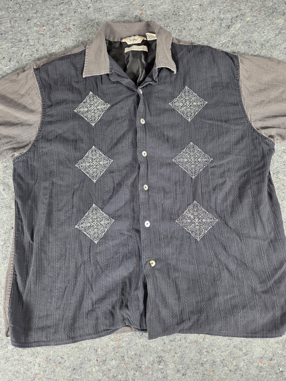 Da Vinci Charlie Sheen Signature Series Shirt XL Embroidered Rockabilly Bowling